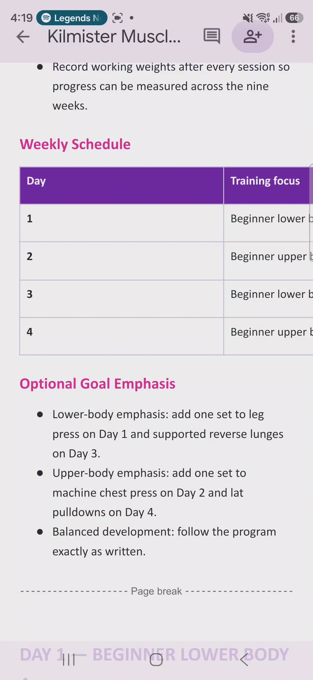 Muscle Gain Program
